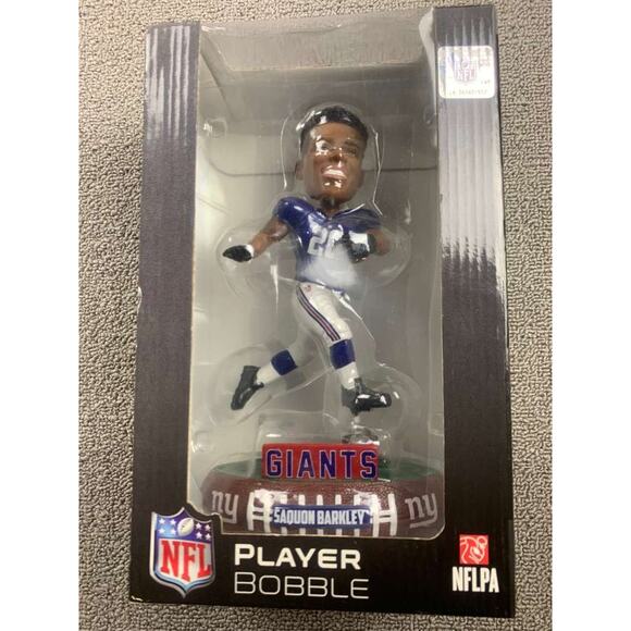 Saquon Barkley NFL Player Bobblehead New York Giants Blue Figure Licensed Rare - Picture 1 of 6